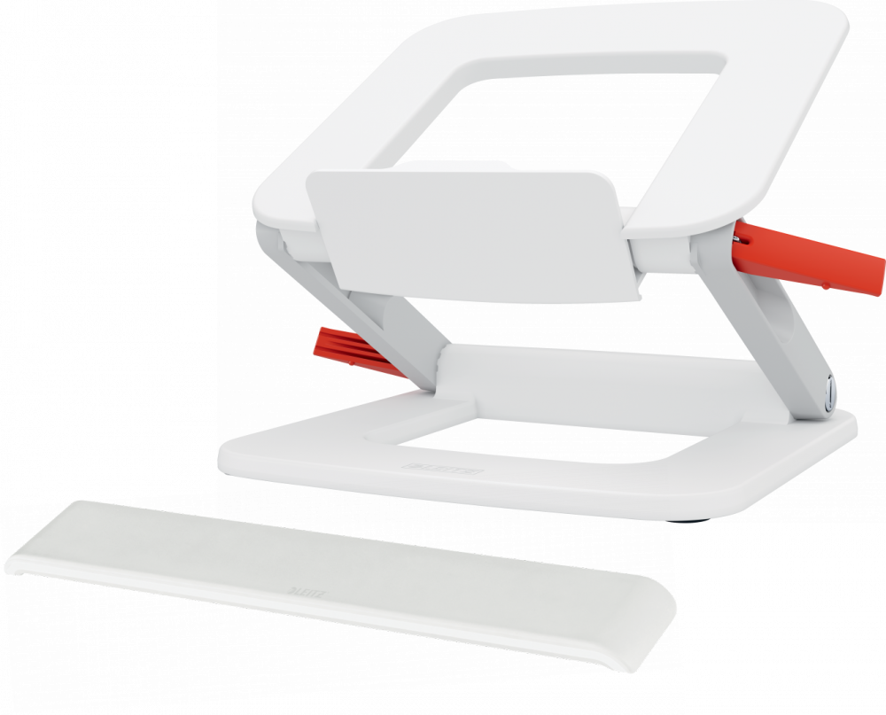 Zestaw: podstawka pod laptopa + podkładka pod nadgarstki Leitz Ergo, biały