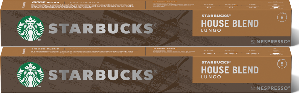 2x Kapsułki do ekspresu Starbucks House Blend Lungo, 10 sztuk