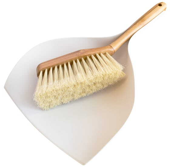 Zestaw do zamiatania Eco Natural by York Bambus, biało-brązowy, zmiotka+szufelka