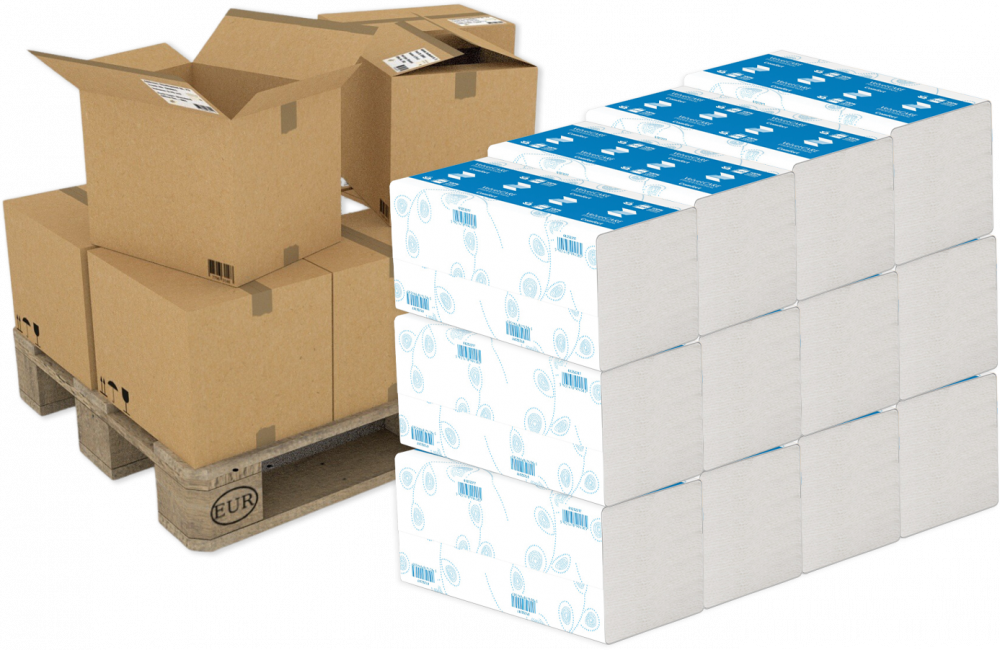 640x Ręcznik papierowy VelvetCARE Professional, dwuwarstwowy, w składce ZZ, 150 składek, biały