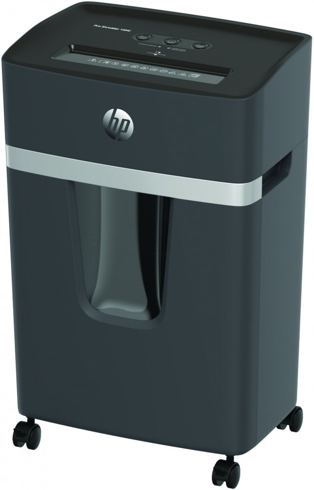 Niszczarka HP Pro Shredder 10MC, mikrościnek 2x15 mm, 10 kartek, P-5/T-5 DIN, czarny