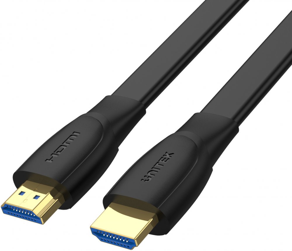 Kabel HDMI - HDMI Unitek, High Speed HDMI 2.0 4K 60Hz, płaski, 3m, czarny
