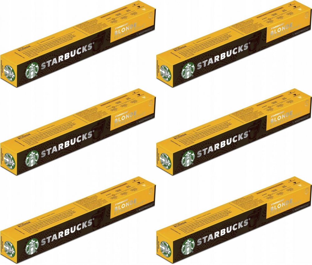 6x Kapsułki do ekspresu Starbucks Blonde Espresso Roast, 10 sztuk