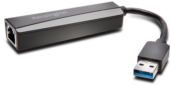 Adapter Kensington UA0000E, z USB-A 3.0 na Ethernet, czarny
