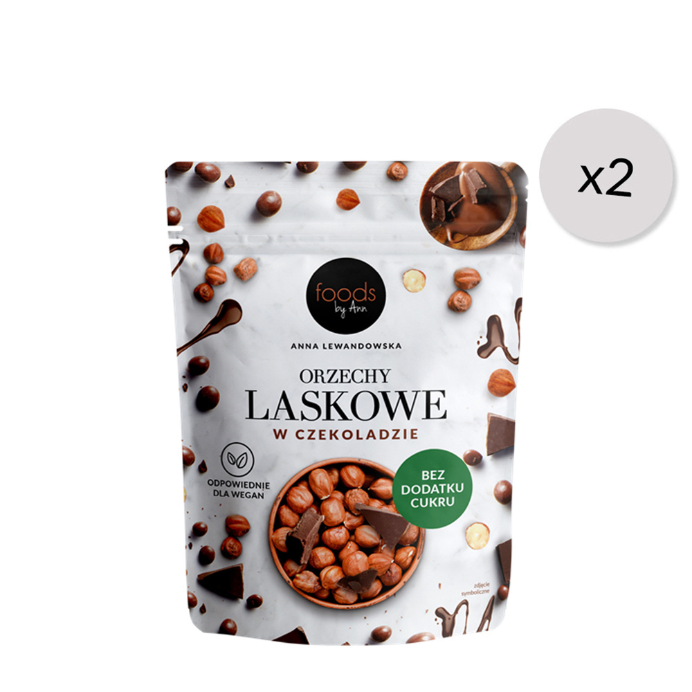 Orzechy laskowe w czekoladzie, 75 g x2