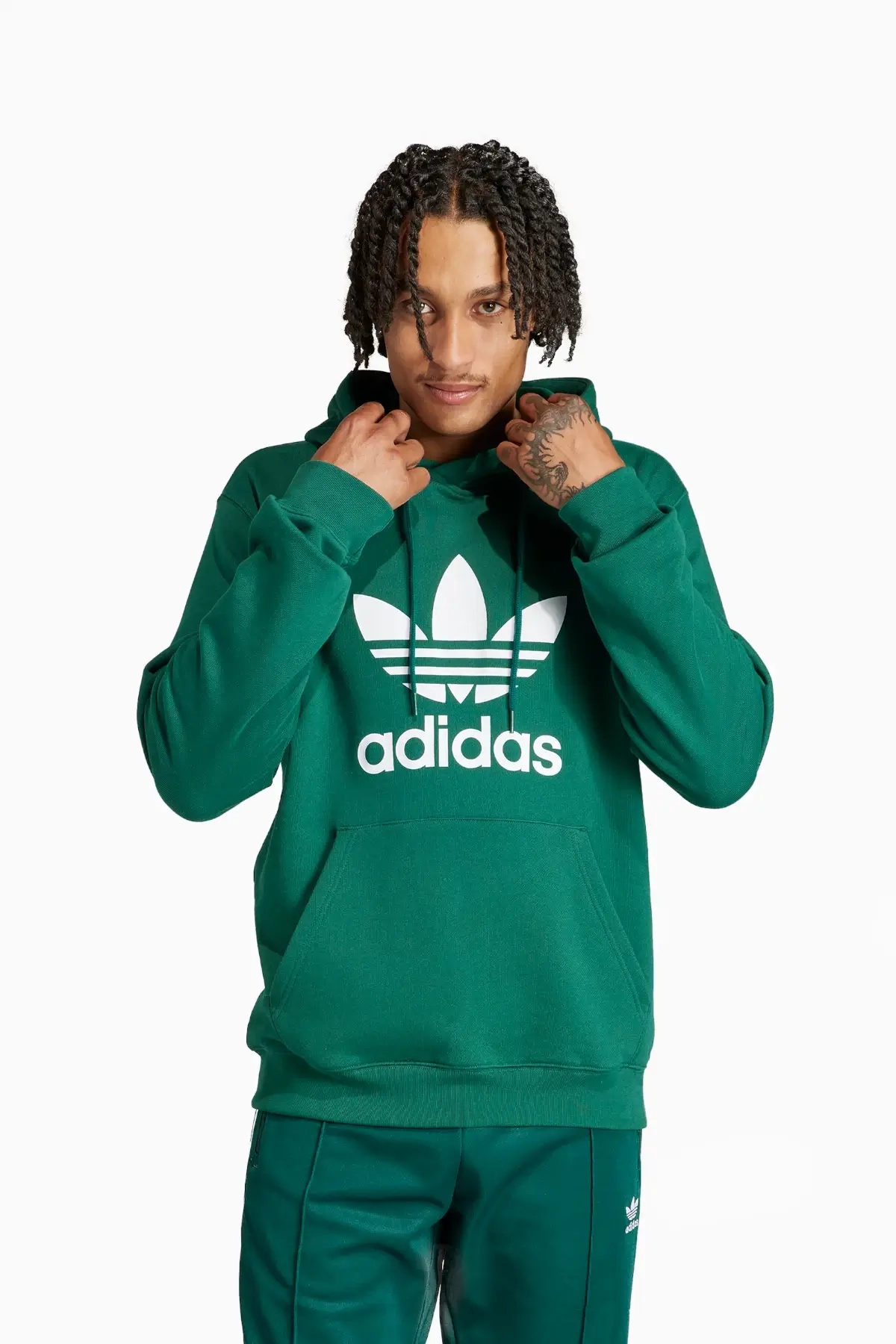 Bluza z kapturem adidas Adicolor Classics Trefoil - Zielony