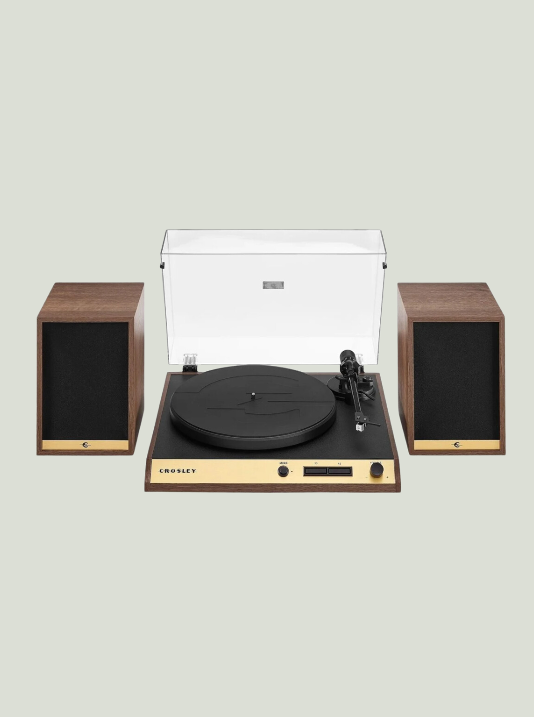 Gramofon CROSLEY C72 WALNUT GOLDEN DETAILS z głośnikami