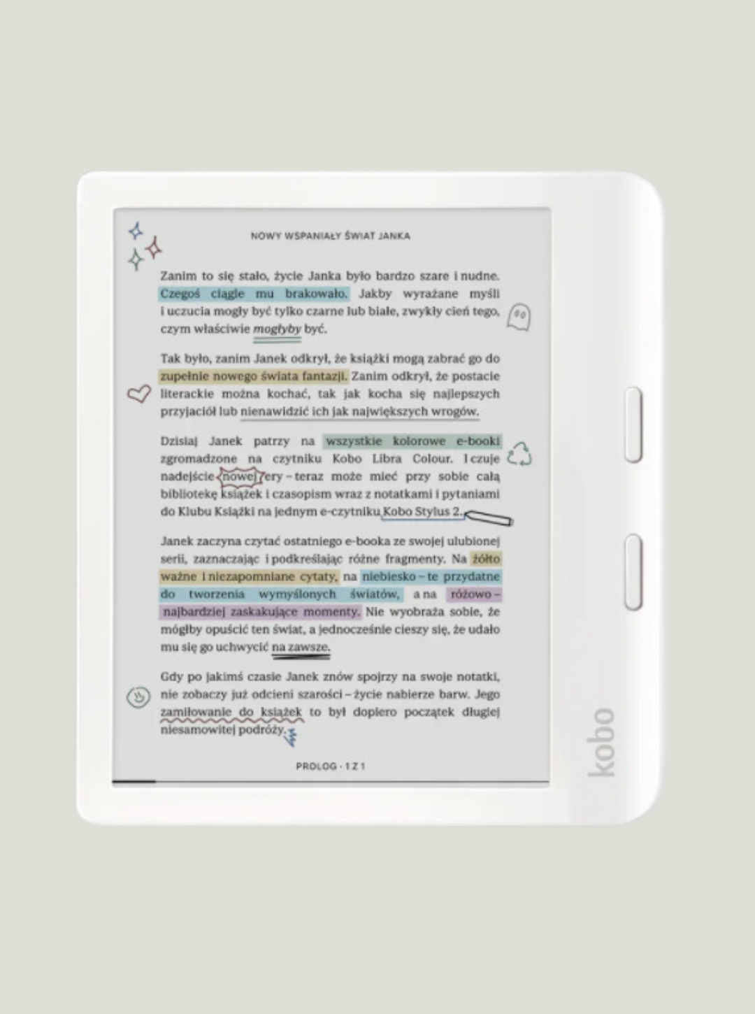 Czytnik e-book Kobo Libra Colour Biały