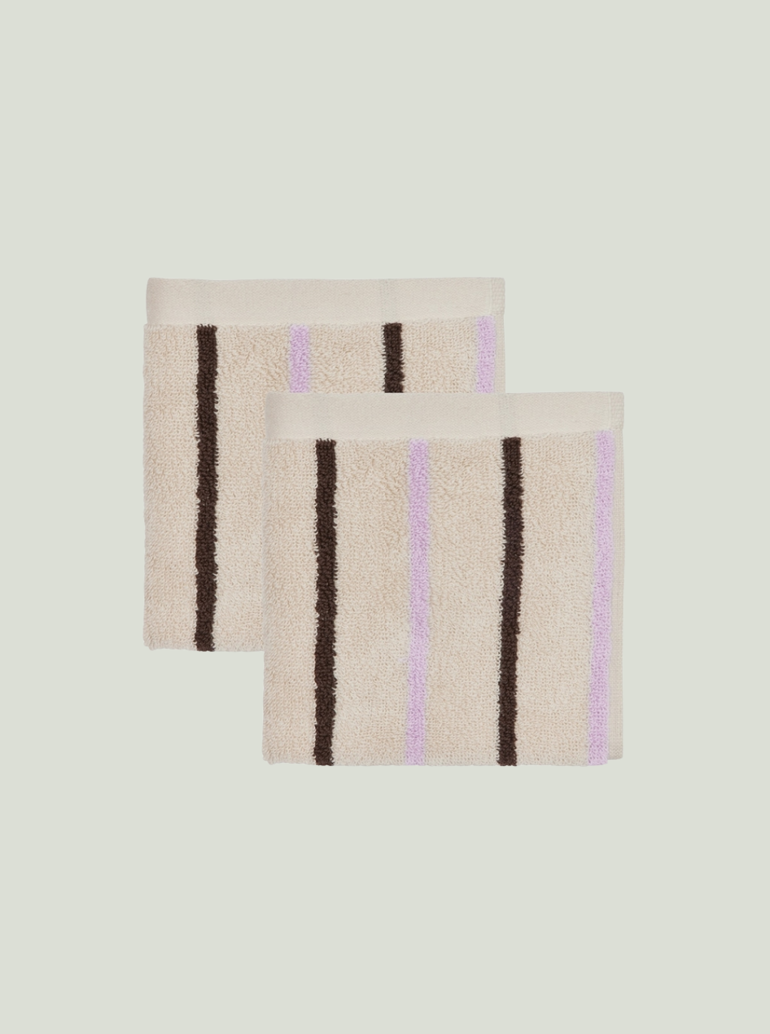 Ręcznik Raita Purple / Clay / Brown zestaw 2 sztuk - 30x30 cm OYOY Living