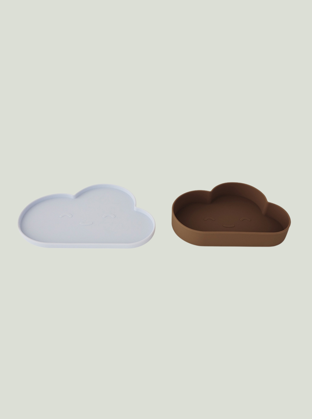 Talerz i miska Chloe Cloud Ice Blue / Choko – zestaw 2 szt OYOY Mini
