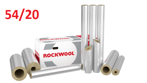 Otulina ROCKWOOL wełna 54/20 ROCKWOOL 800 ALU MB