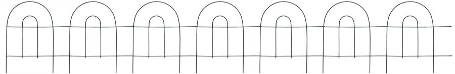 Metalowy ozdobny płotek ogrodzeniowy 45 x 243 cm