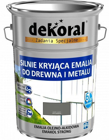 Farba Dekoral Emakol 5l szary jasny