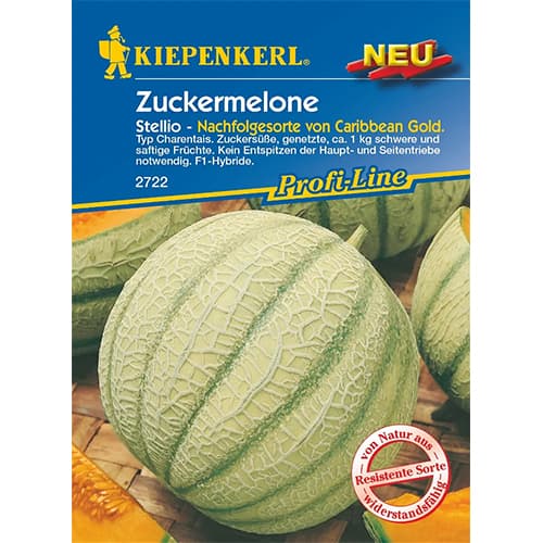 1 szt, Zuckermelone Stellio F1 - Samen: Ilość w opakowaniu: 1 Stück