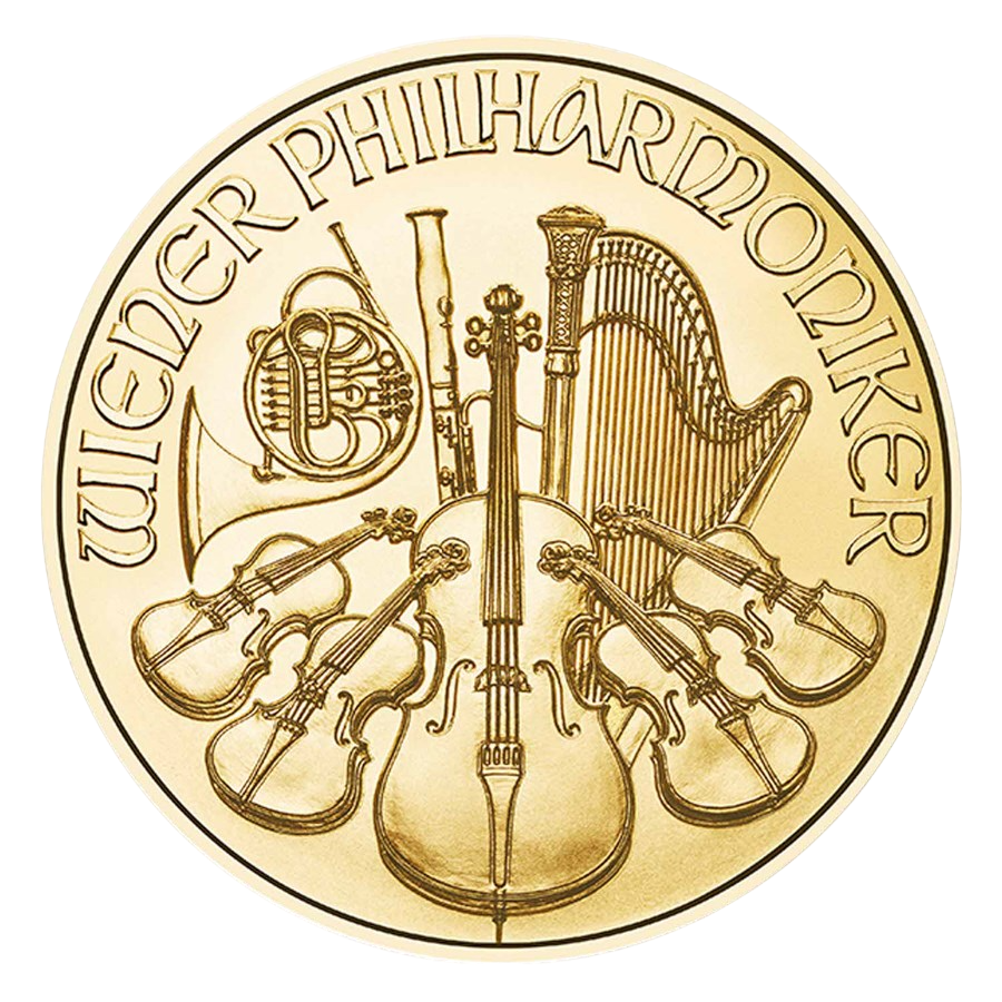 Złota moneta Wiedeńscy Filharmonicy 1/2 uncji złota