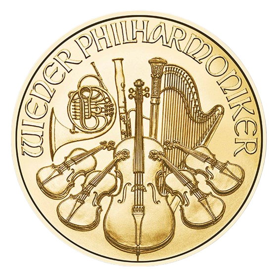 Złota moneta Wiedeńscy Filharmonicy 1/4 uncji - wysyłka 24 h!