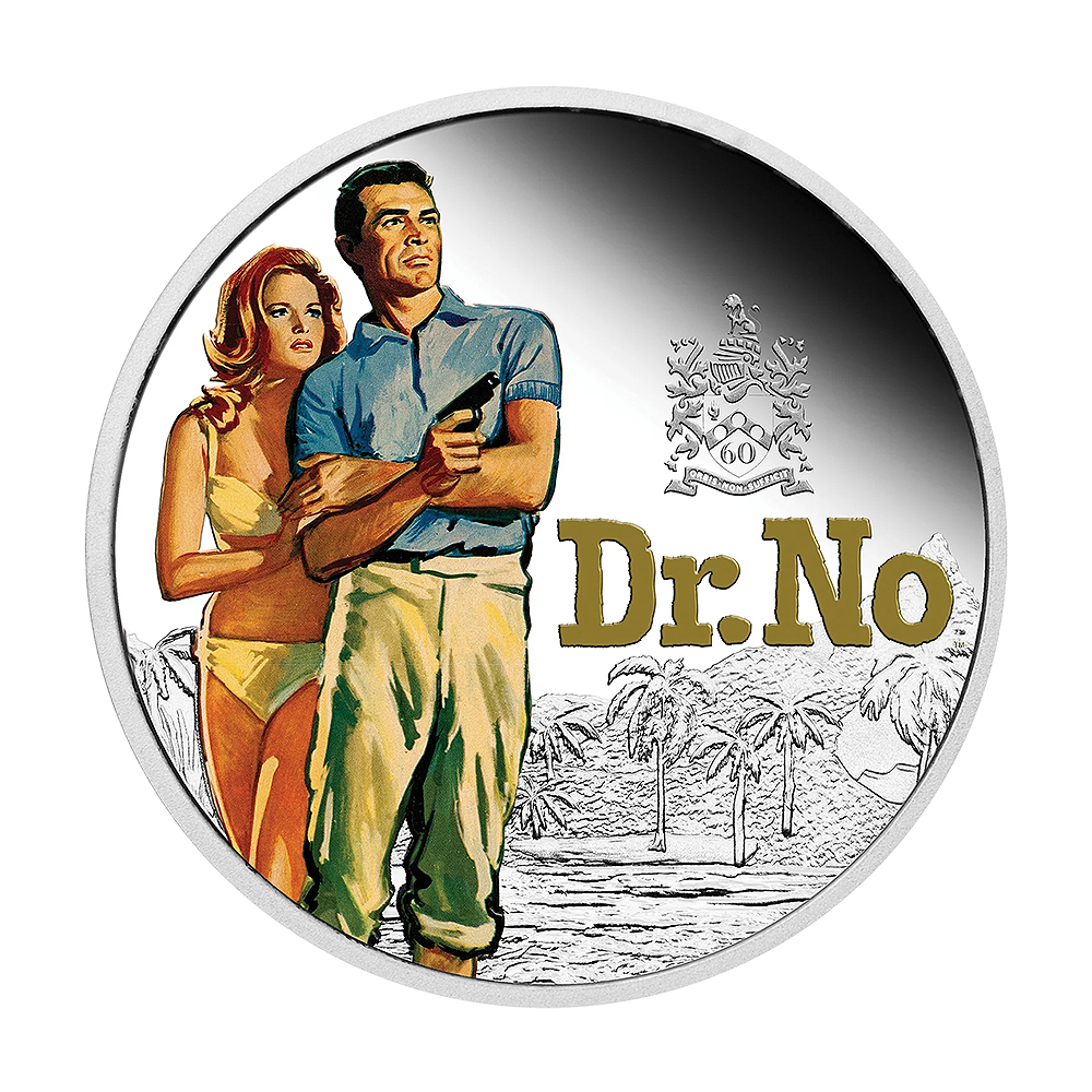 Srebrna moneta JAMES BOND Doctor No 2022 1 uncja VAT 23% - wysyłka 24 h!