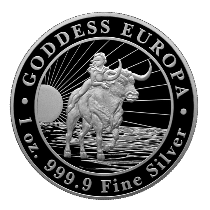Srebrna moneta Goddess Europa 1 uncja srebra - wysyłka 24 h!