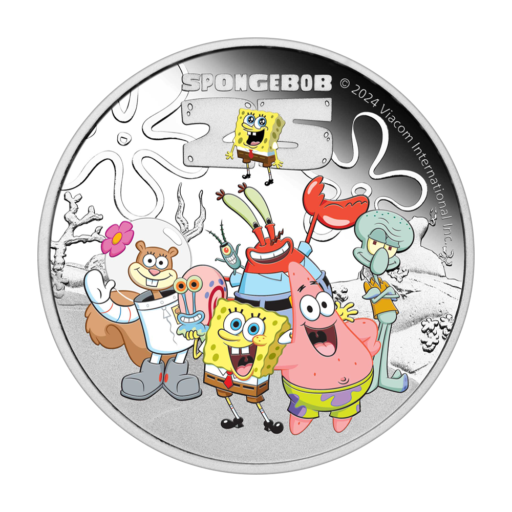 Srebrna moneta SpongeBob i przyjaciele 1 uncja - wysyłka 24 h!