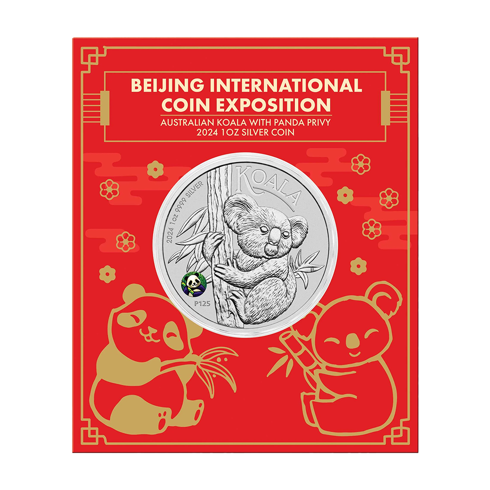 Srebrna moneta Beijing Show Koala 2024 1 uncja - wysyłka 24 h!