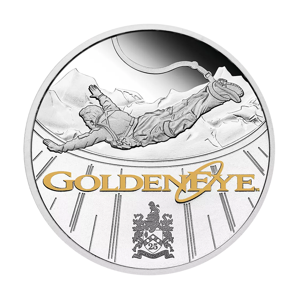 Srebrna moneta JAMES BOND Goldeneye 2020 1 uncja VAT 23% - wysyłka 24 h!