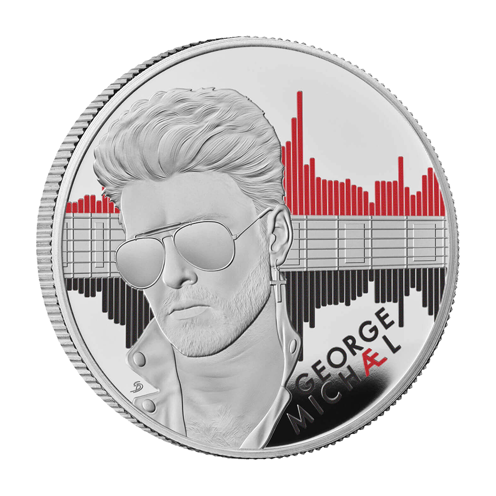 Srebrna moneta Legendy muzyki: George Michael 1 uncja Proof VAT 23% - wysyłka 24 h!