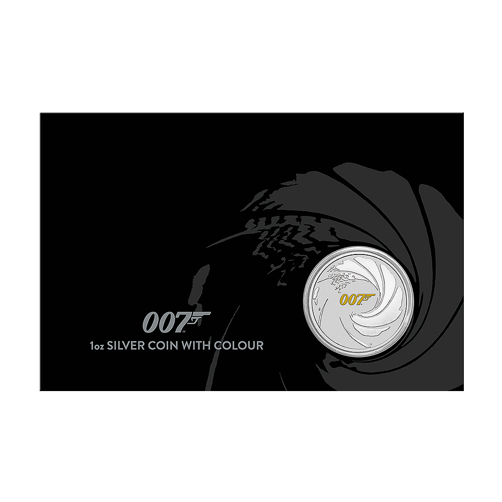 Srebrna moneta JAMES BOND 007 2021 1 uncja VAT 23% - wysyłka 24 h!