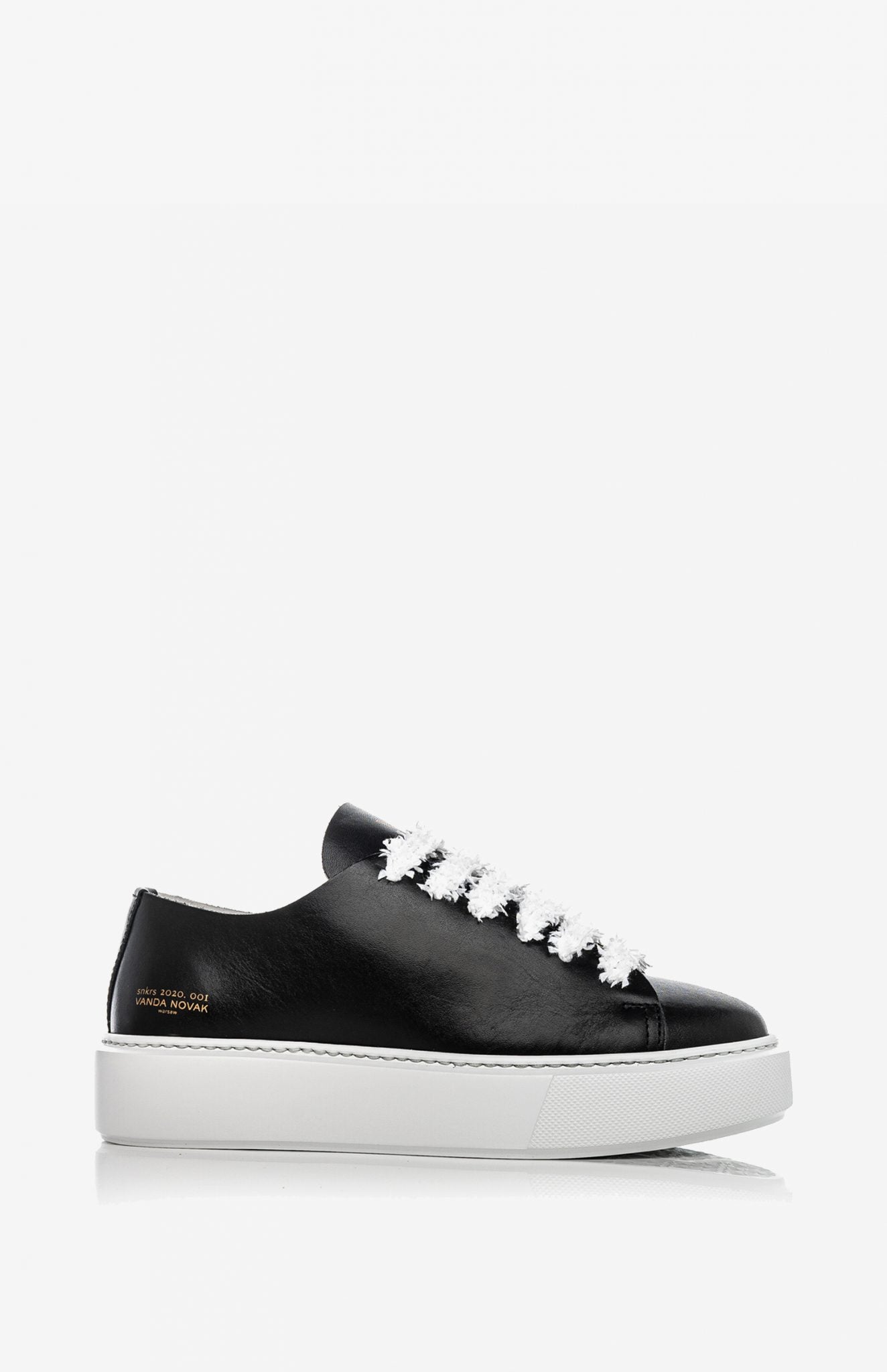 Sneakersy damskie skórzane GRACE BLACK 40 - Vanda Novak