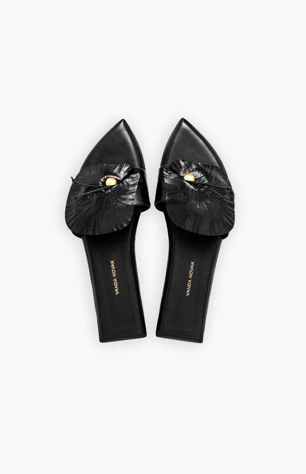 Klapki damskie LILY DEEP BLACK 36 - Vanda Novak
