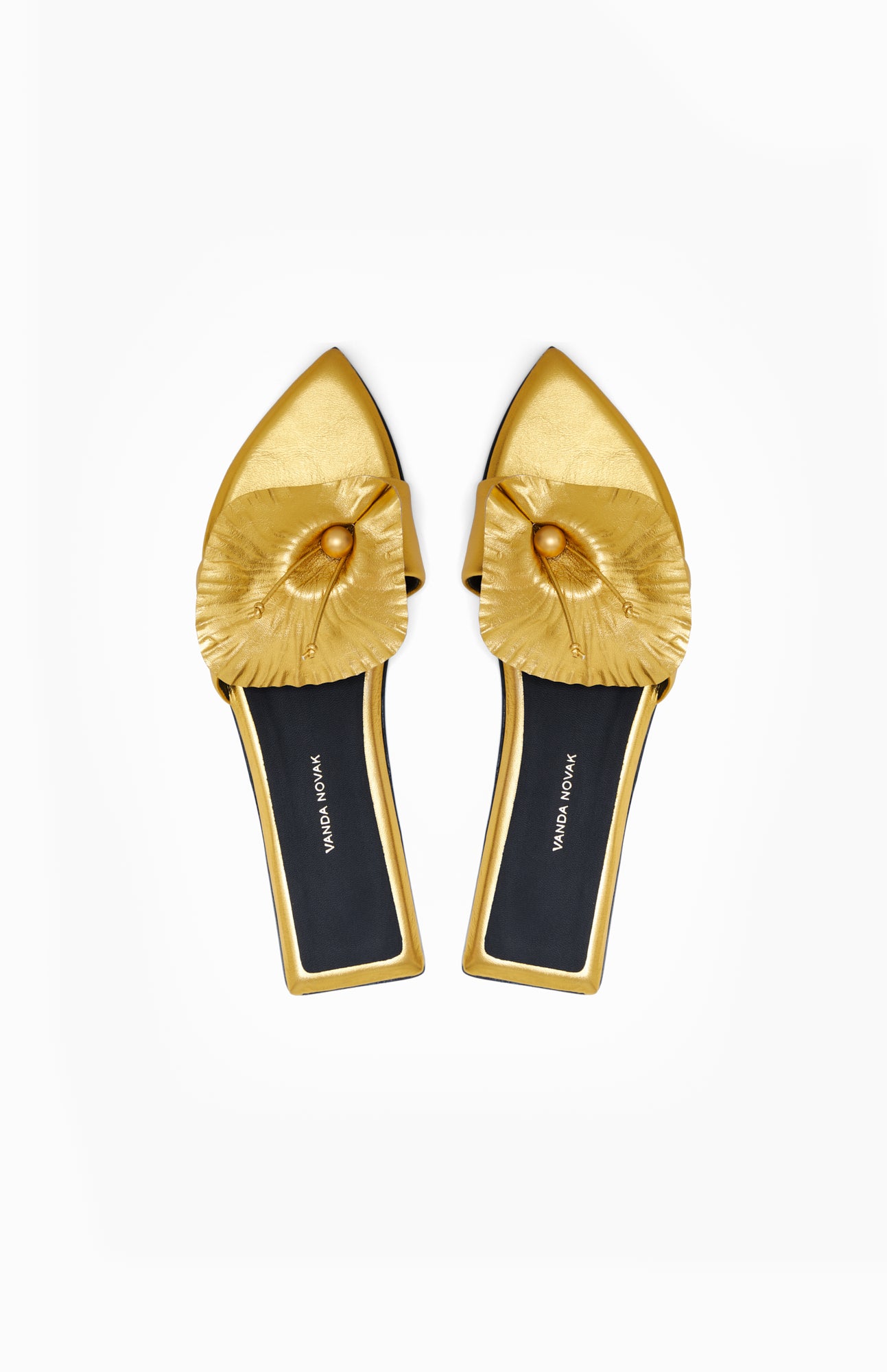 Klapki damskie LILY HONEY GOLD 36 - Vanda Novak