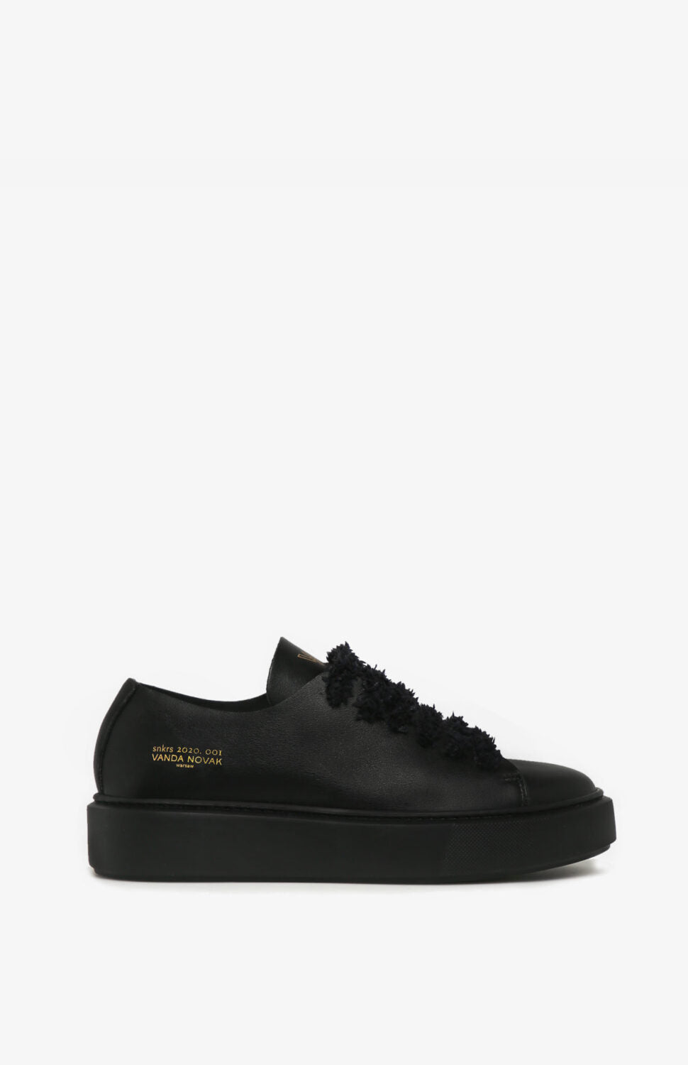 Sneakersy damskie skórzane GRACE DEEP BLACK 39 - Vanda Novak