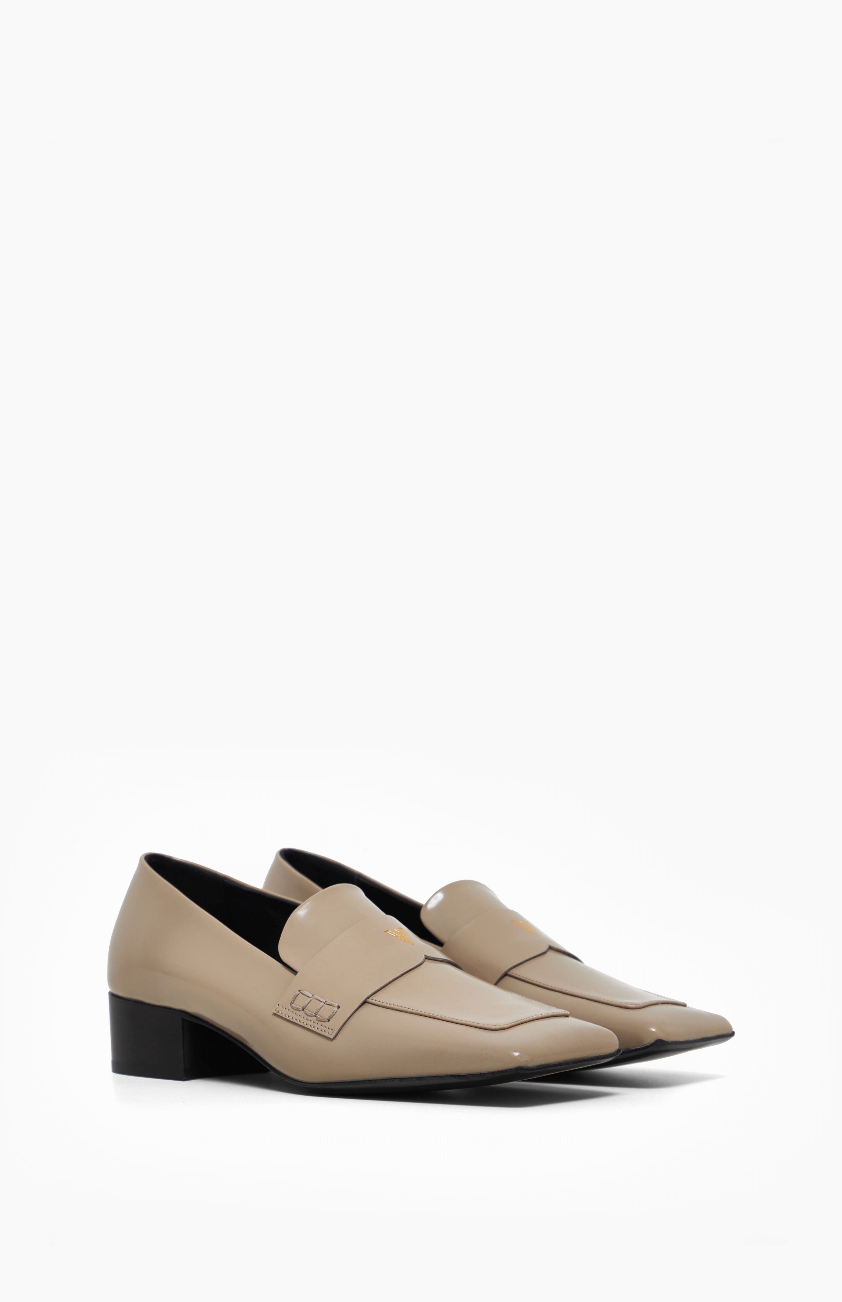 Mokasyny skórzane ALEX TAUPE GRAY 39 - Vanda Novak