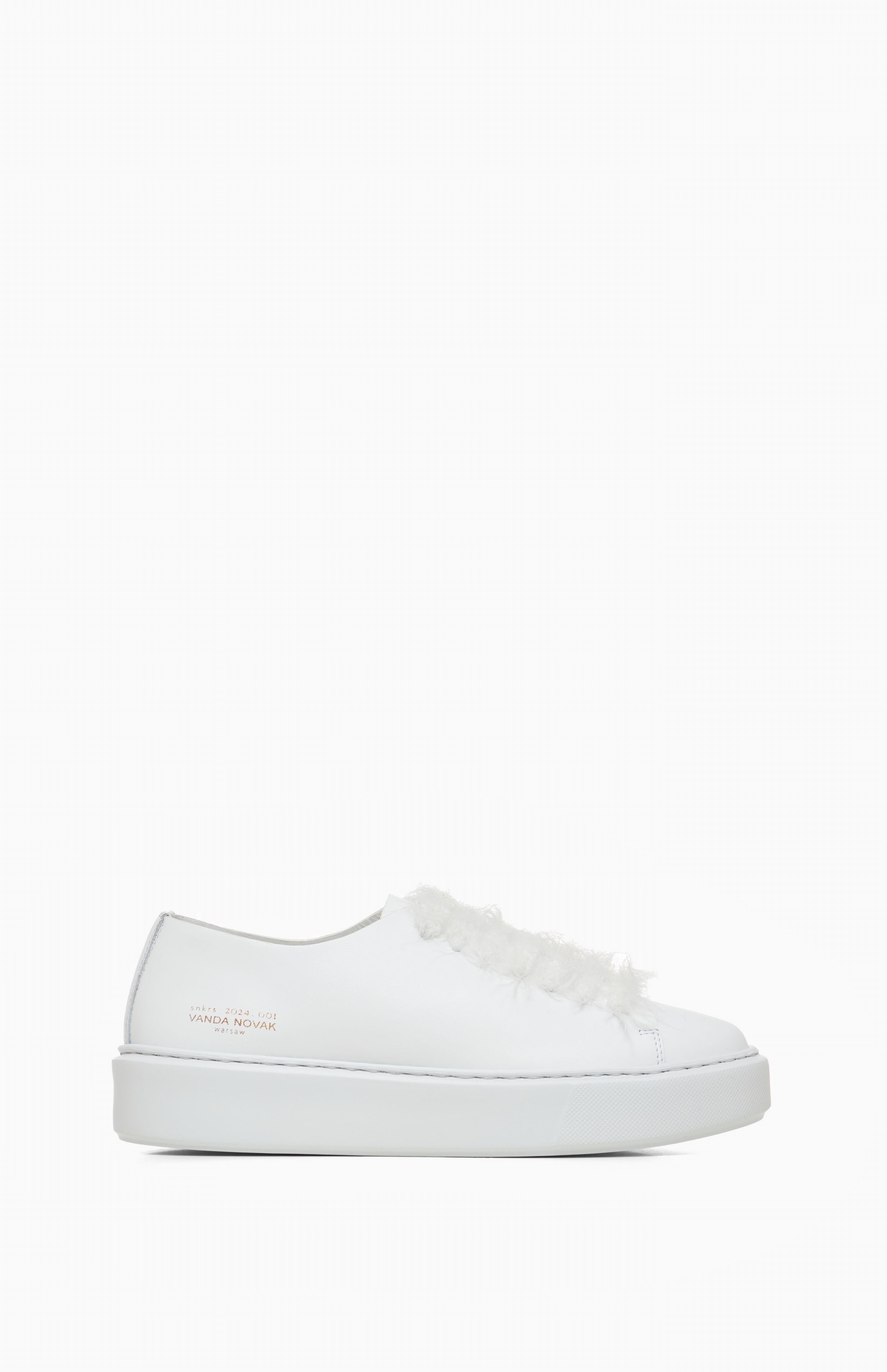 Sneakersy damskie skórzane GRACE LIGHT WHITE 35 - Vanda Novak