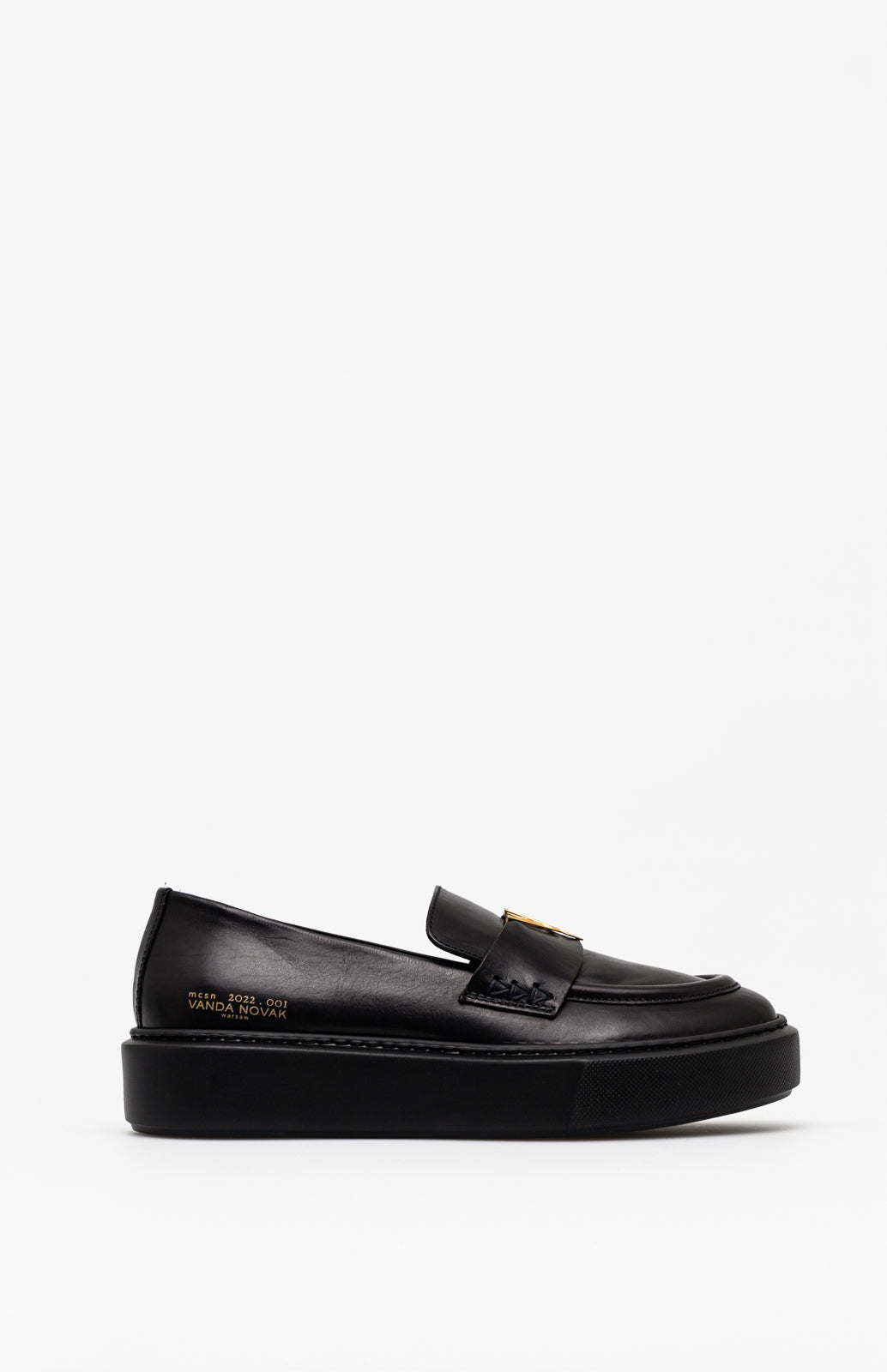 Mokasyny skórzane KAYLA DEEP BLACK 39 - Vanda Novak