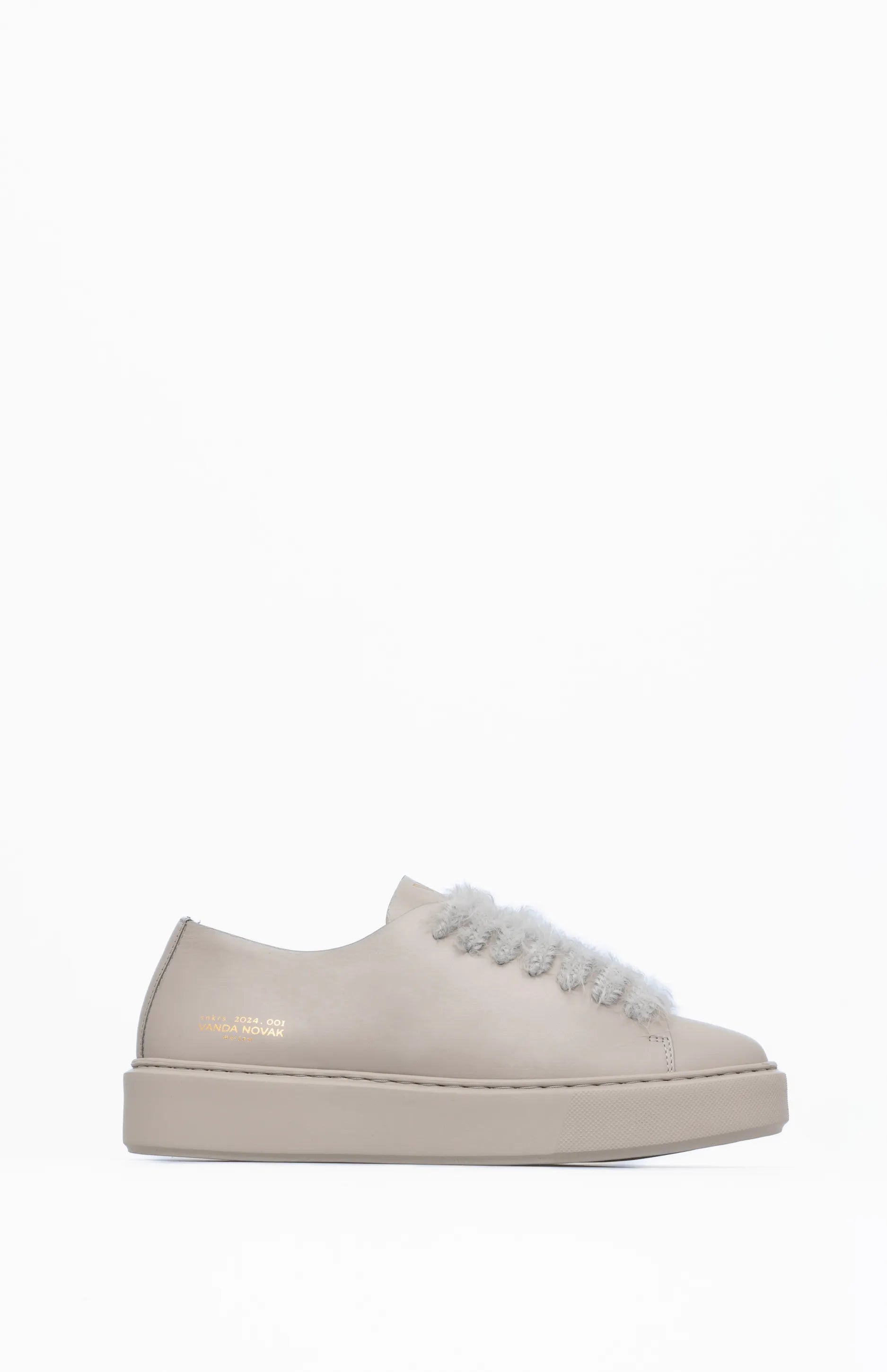 Sneakersy damskie skórzane GRACE LIGHT GRAY 39 - Vanda Novak