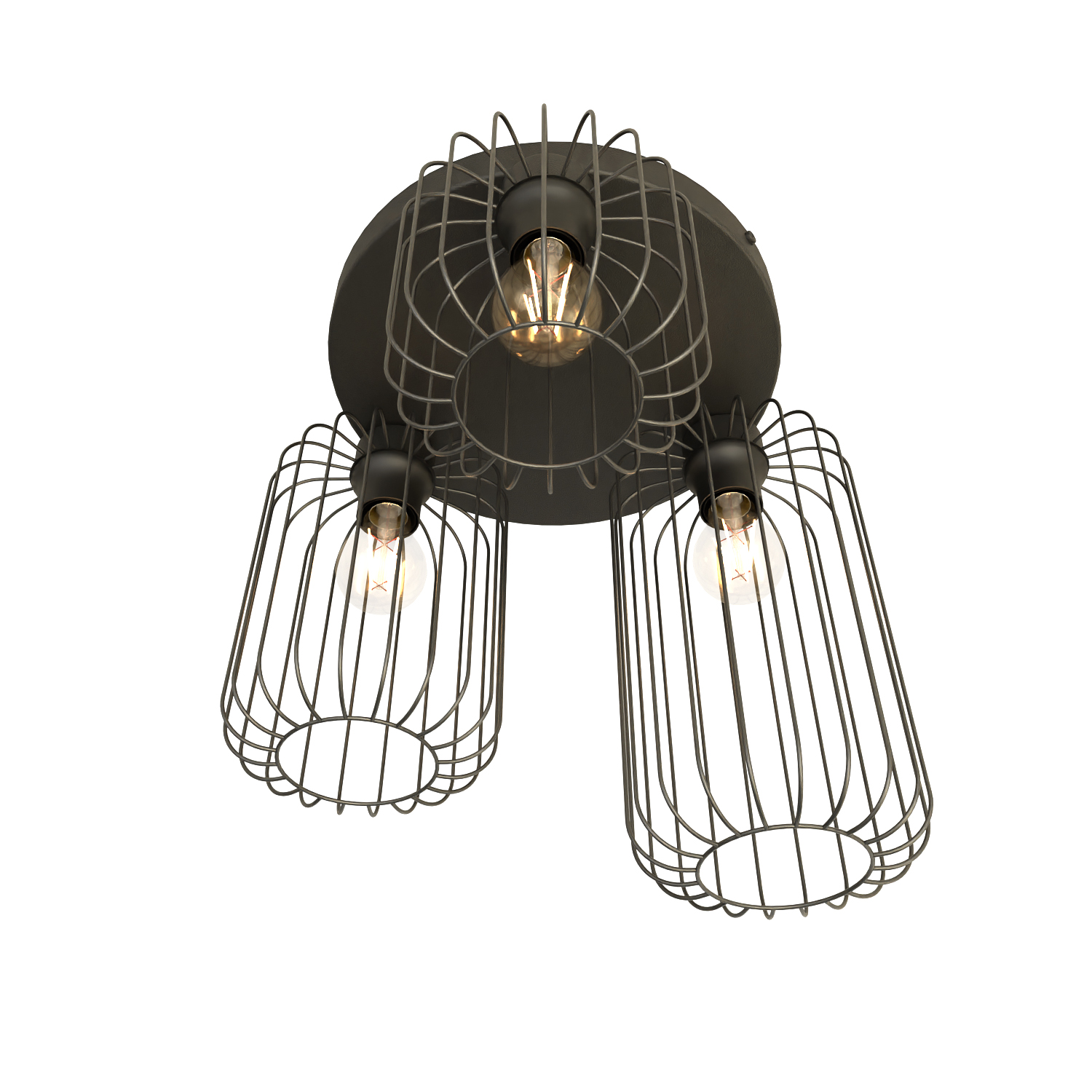 Emibig Barn plafon 3x15 W czarny 1367/3PREM