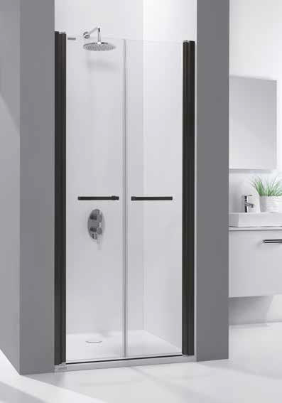 Sanplast Prestige III DD/PRIII drzwi prysznicowe 90 cm czarny mat/szkło przezroczyste 600-073-0930-59-401