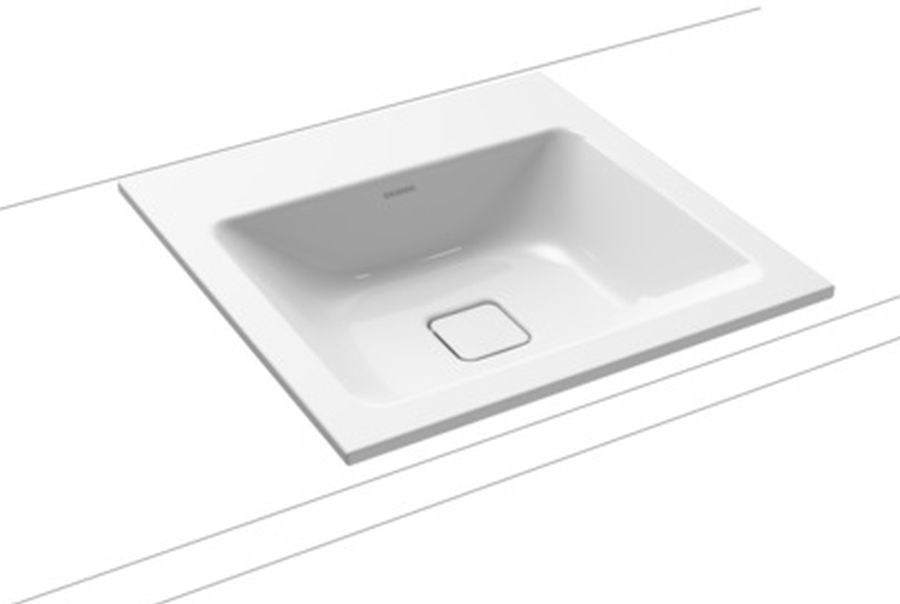 Kaldewei Cono umywalka 50 cm wpuszczana kwadratowa model 3075 biała 908206003001