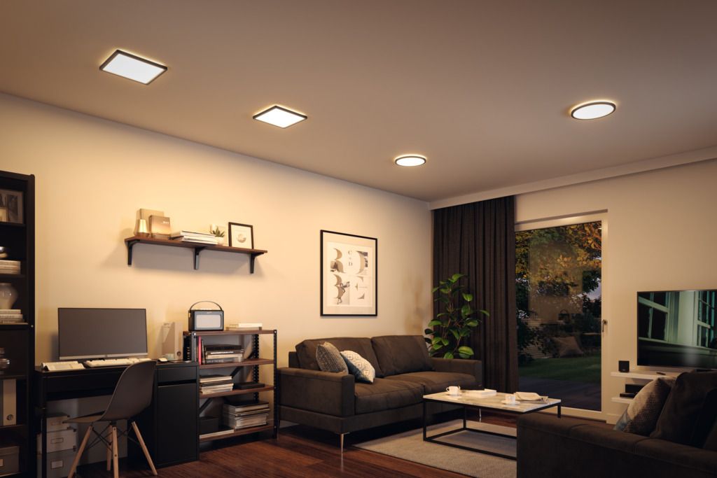Paulmann Atria Shine plafon 1x22W LED czarny 71002