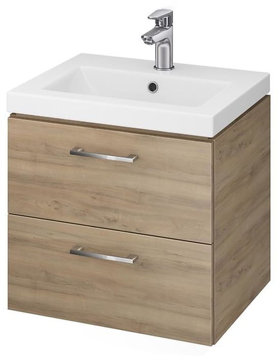 Cersanit Lara umywalka z szafką 50 cm zestaw meblowy orzech S801-153-DSM