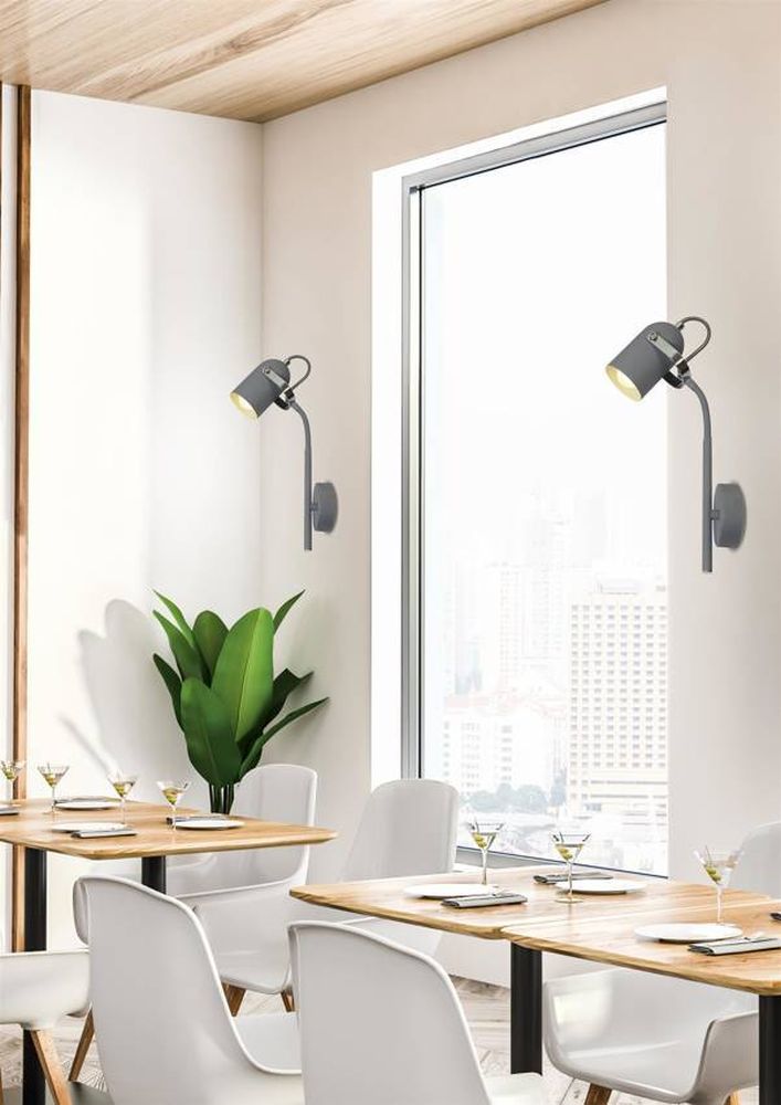 Candellux Gray kinkiet 1x40W szary 91-66527