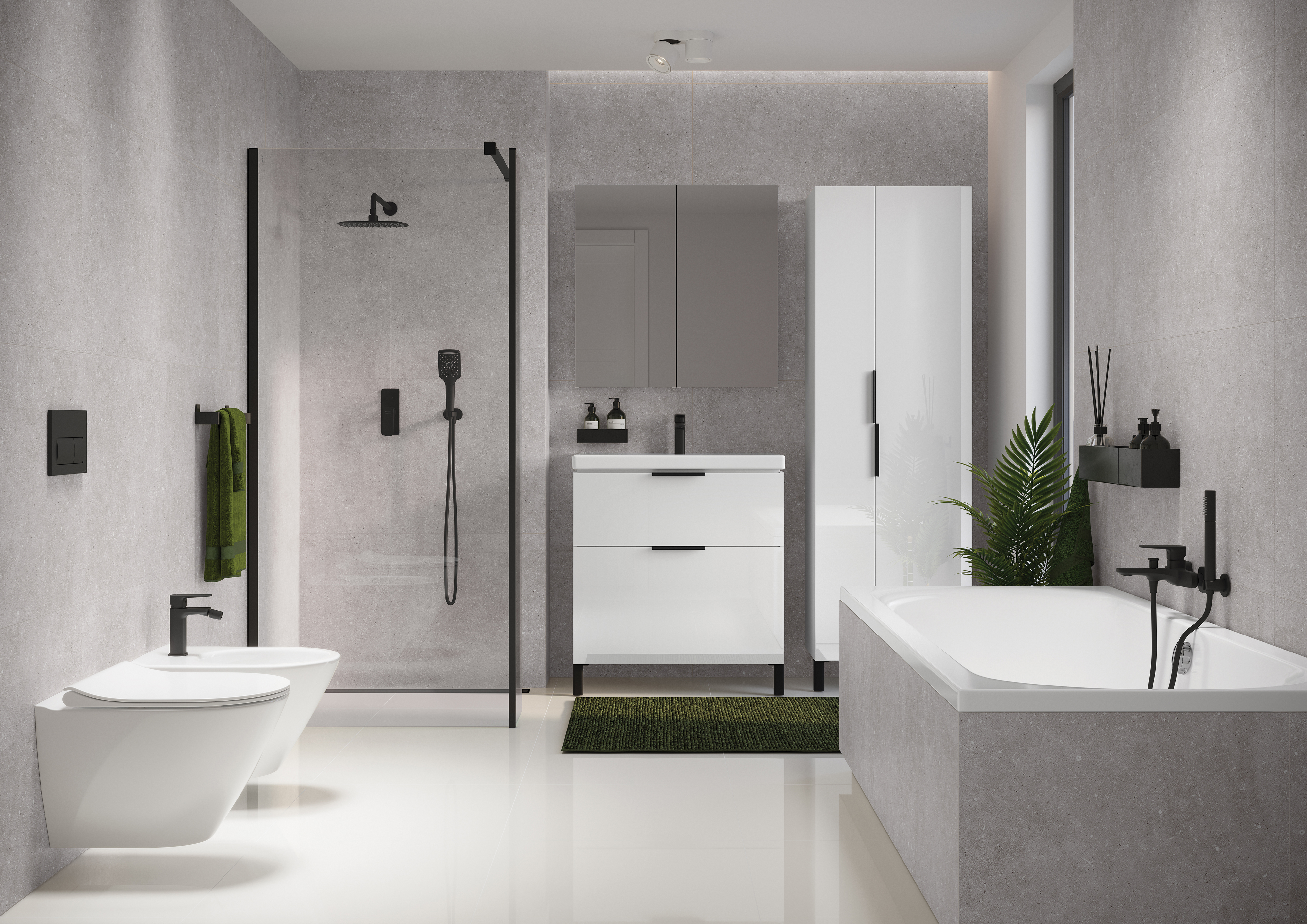 Cersanit City szafka 50 cm podumywalkowa wisząca biały połysk S584-016-DSM