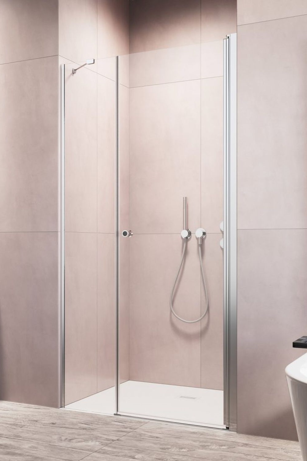 Radaway Eos DWS drzwi prysznicowe 100 cm wnękowe prawe chrom/szkło przezroczyste 137990-01-01R
