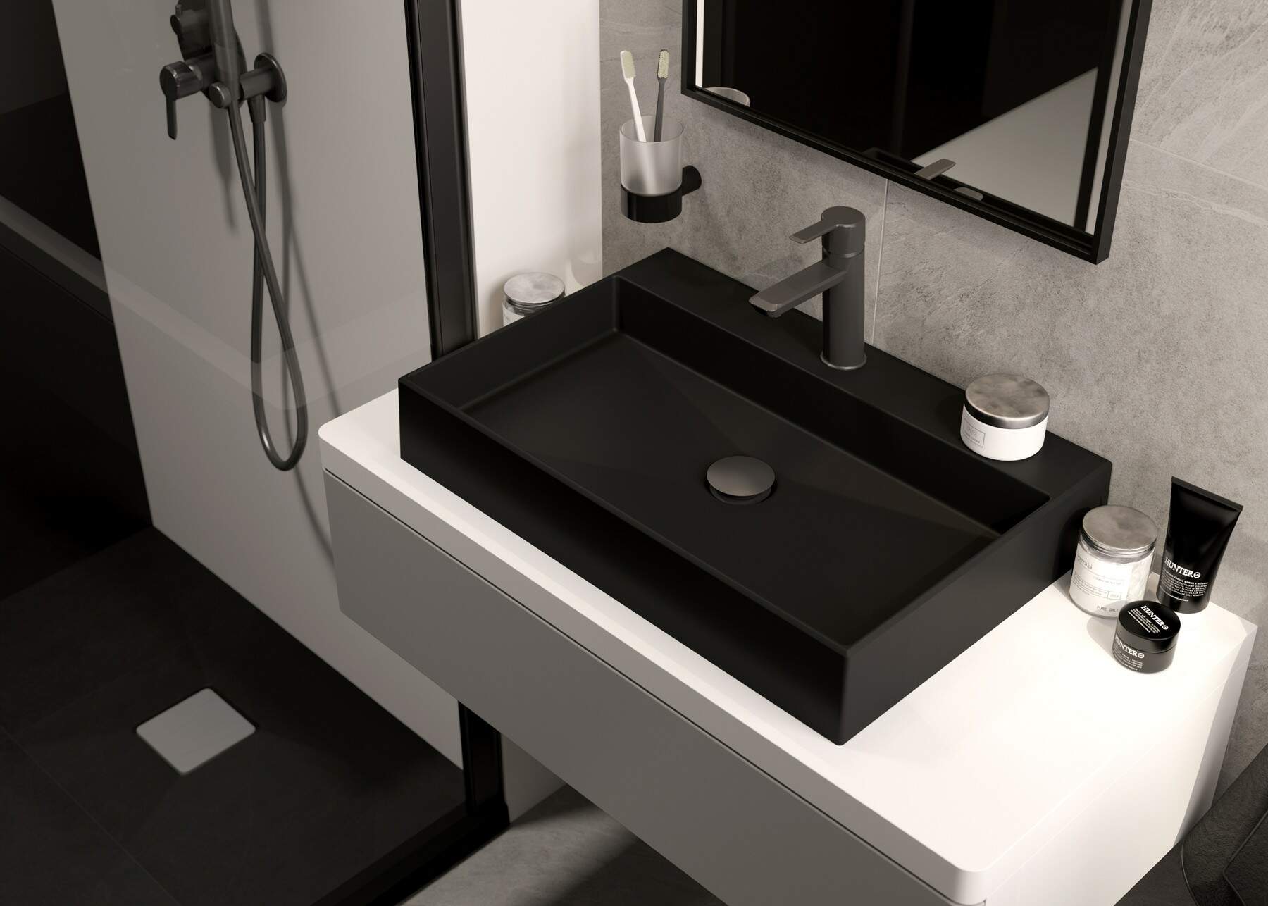 Deante Click-Clack korek do umywalki click-clack titanium NHCD10U
