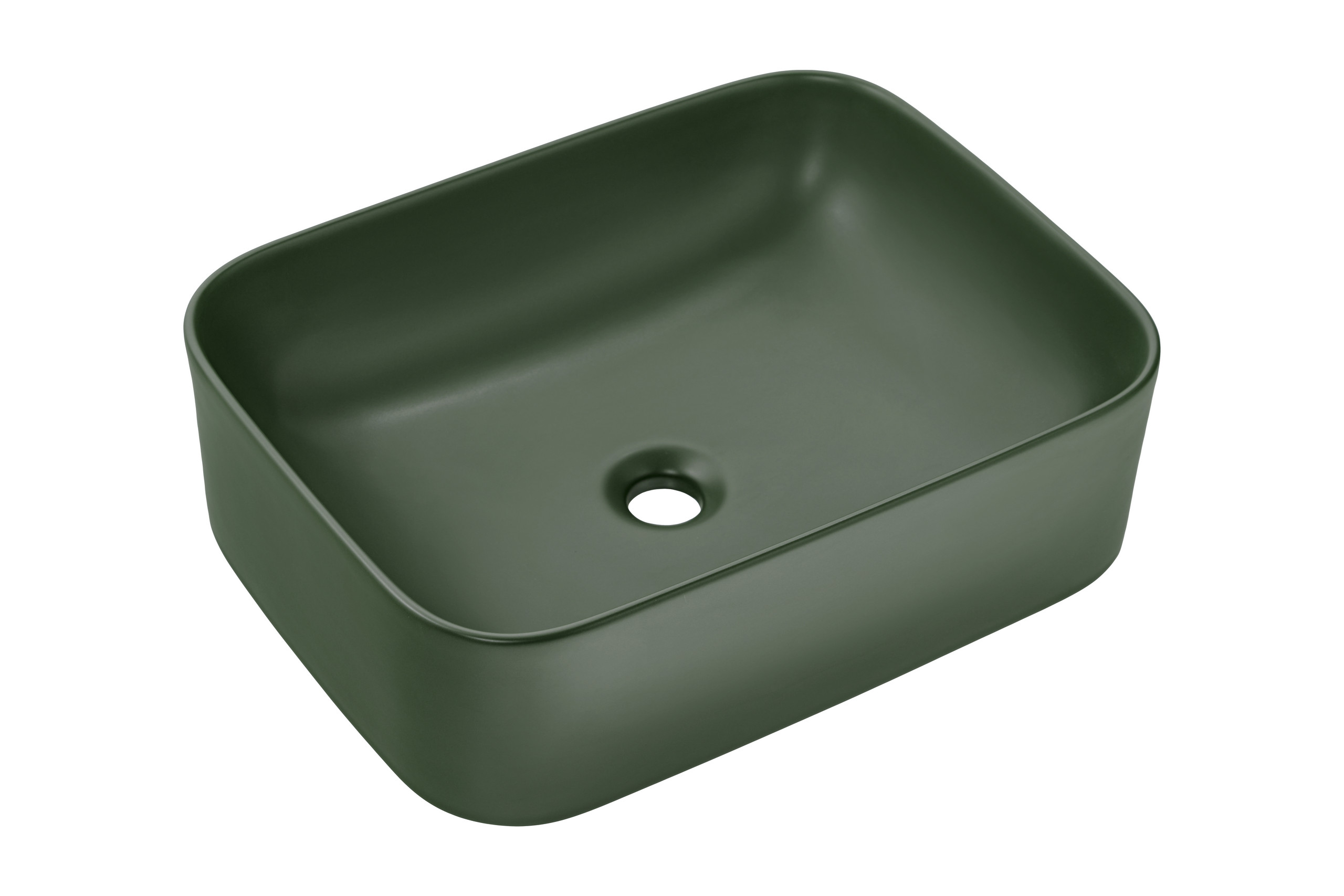 Comad Kama umywalka 50,5x38 cm nablatowa prostokątna zieleń lasu mat UN-KAMA-MFG-50