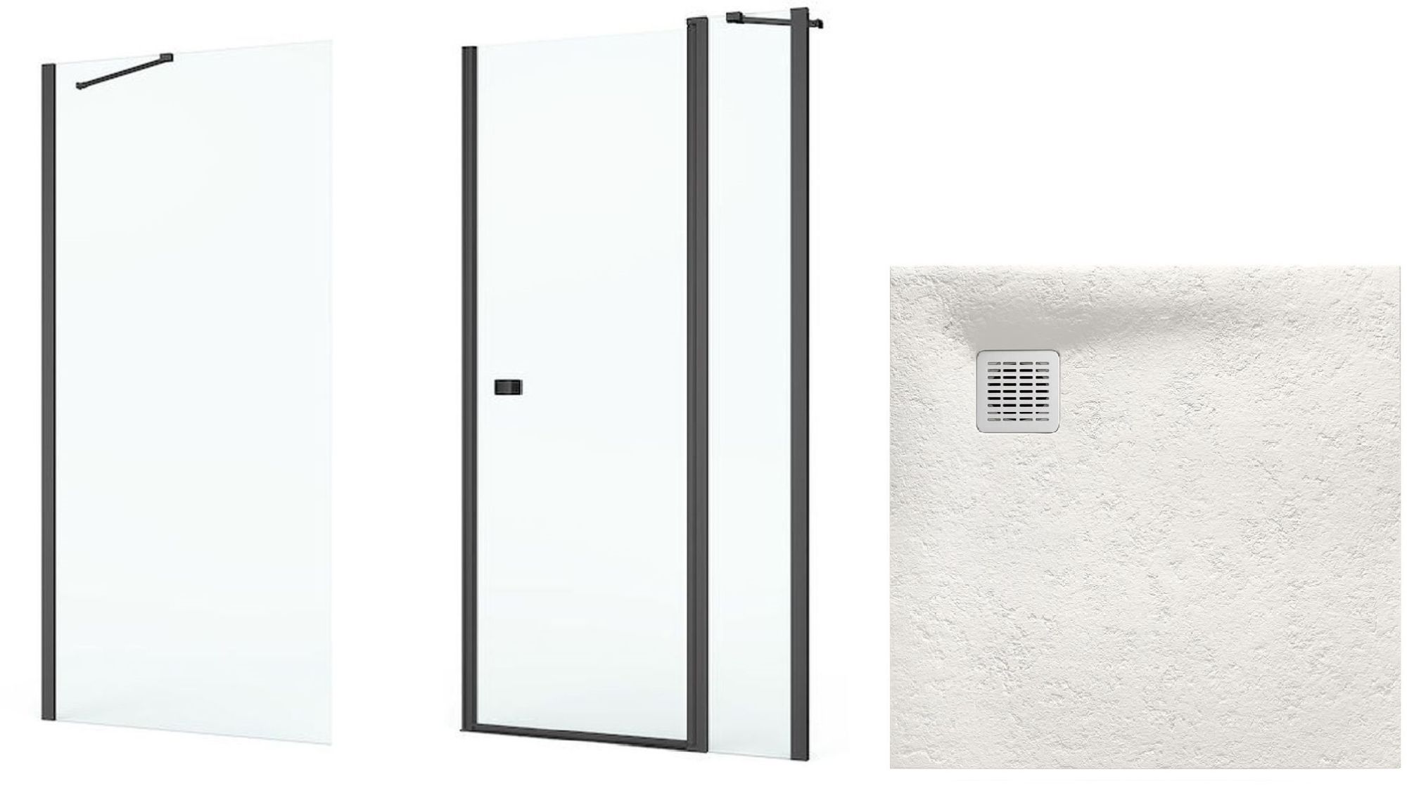 Zestaw Roca Capital kabina prysznicowa 90x90 cm kwadratowa MaxiClean z brodzikiem Terran beż (AM4609016M, AM4409016M, AP10338438401650)