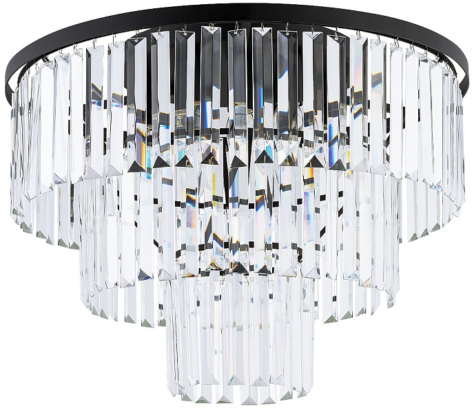 Nowodvorski Lighting Cristal plafon 9x25 W czarny-przezroczysty 7627