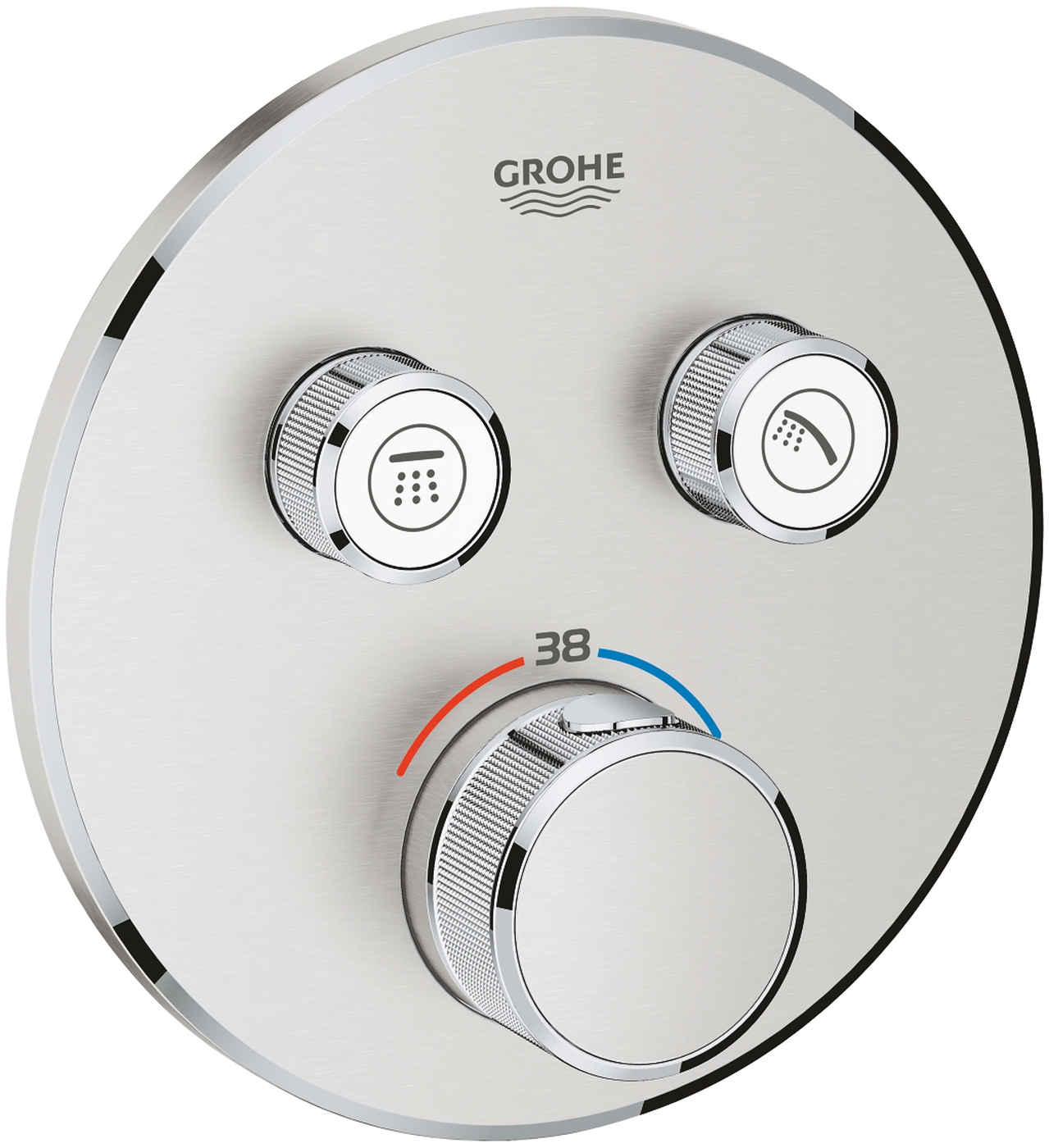 Grohe Grohtherm SmartControl bateria wannowo-prysznicowa podtynkowa termostatyczna stal nierdzewna 29119DC0