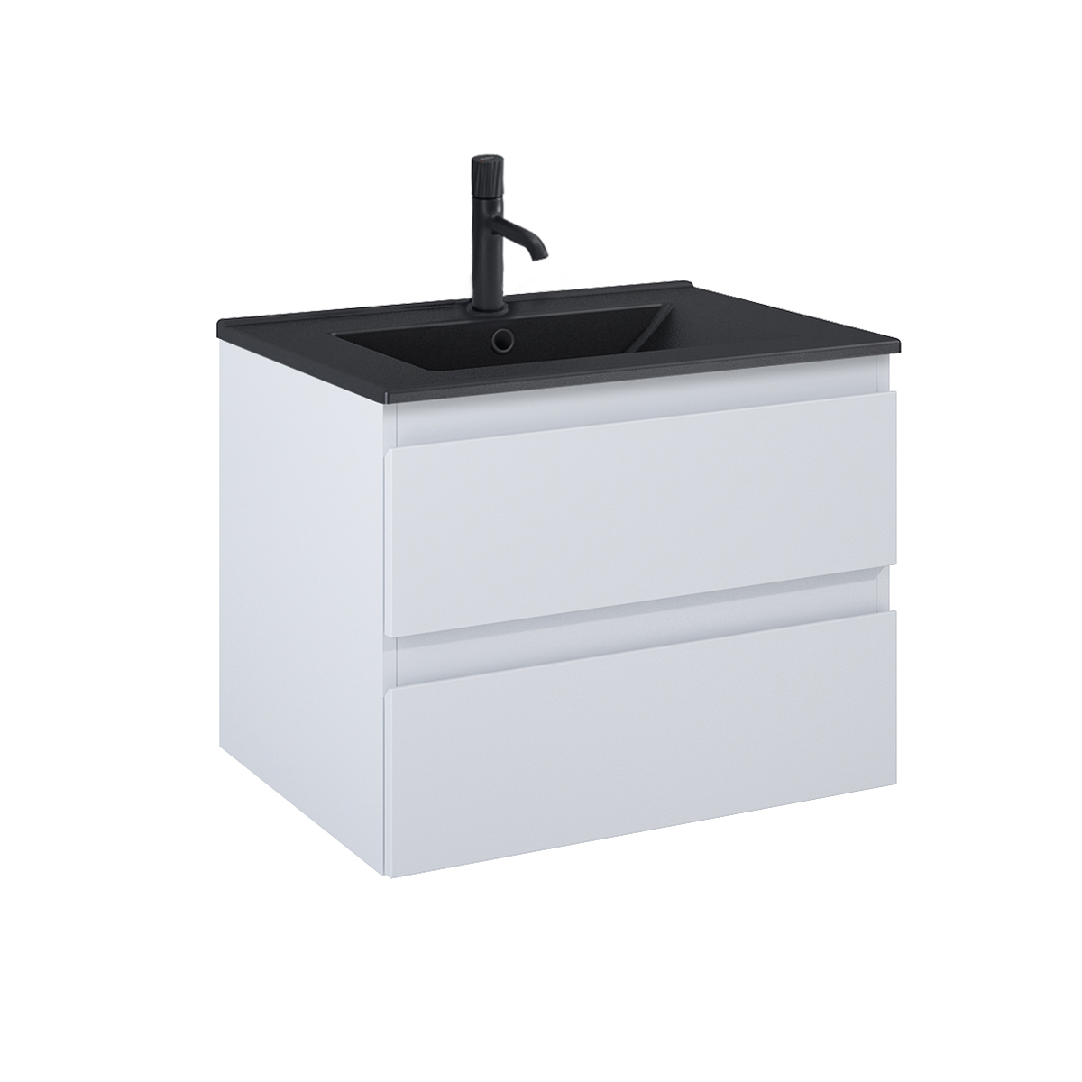 Oltens Vernal umywalka z szafką 60 cm czarny mat/szary mat 68036700 - Wysyłka w 24h