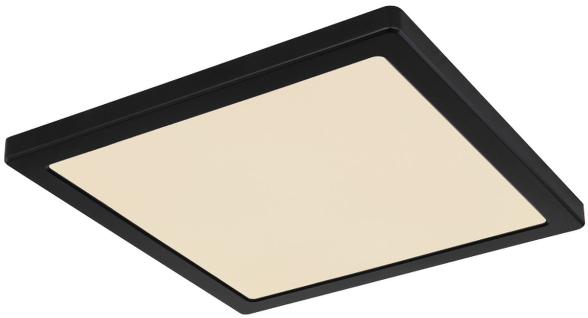 Globo Lighting Lasse plafon 1x24W LED czarny/biały opalizowany 12380-24B